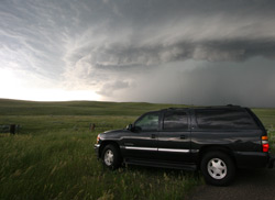 SUV with Thunderstorms